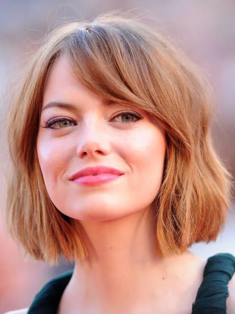 Long Bob (Lob) with Side-Swept Bangs