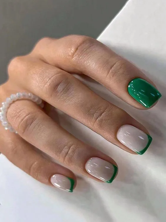 green nail idea