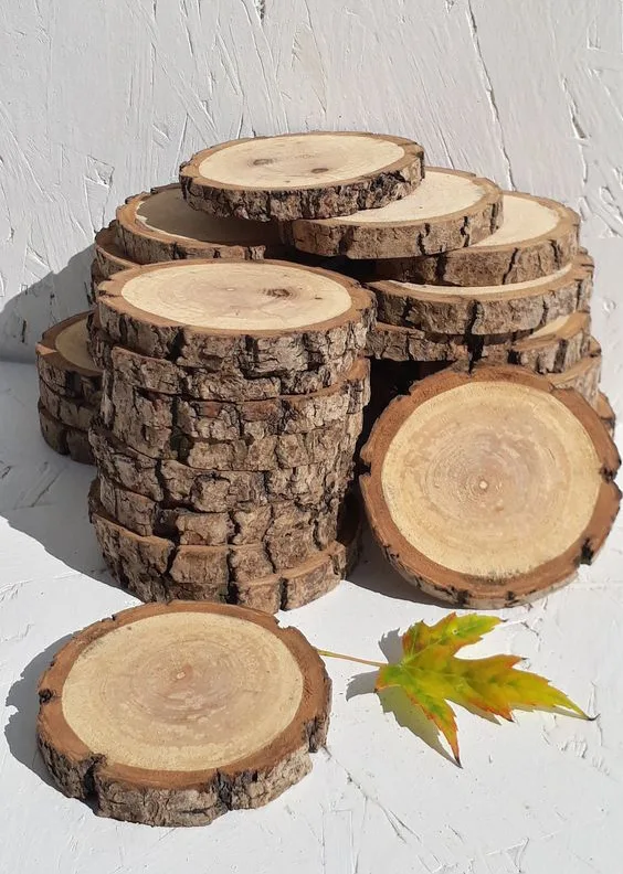  DIY Wood Slice Coasters