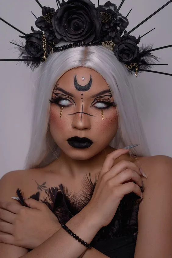 Moon Goddess makeup for Halloween