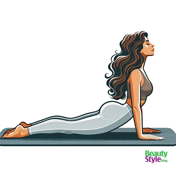 a woman doing  Cobra Pose