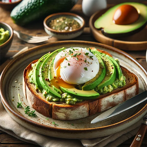 Avocado and Egg Toast for healthy breakfast