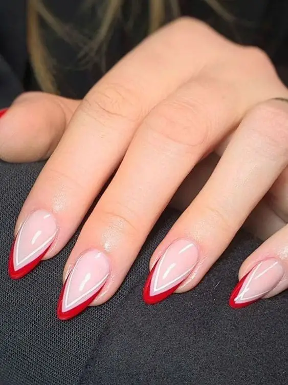 hot valentine's day nail designs French Tips