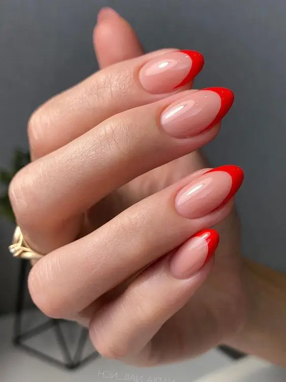 red valentines day nails