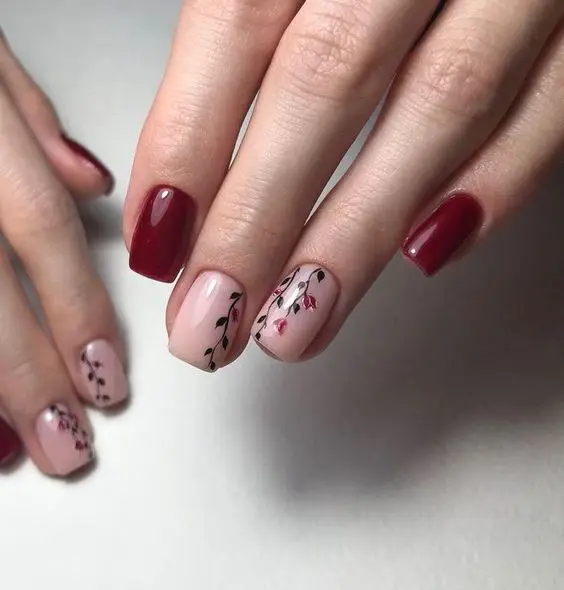 floral nail design
