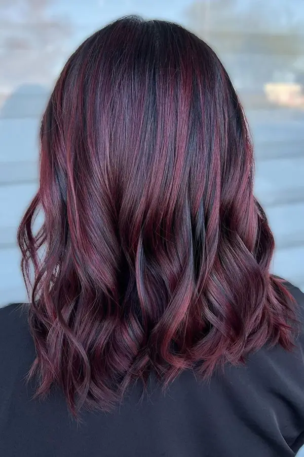 Burgundy hair color