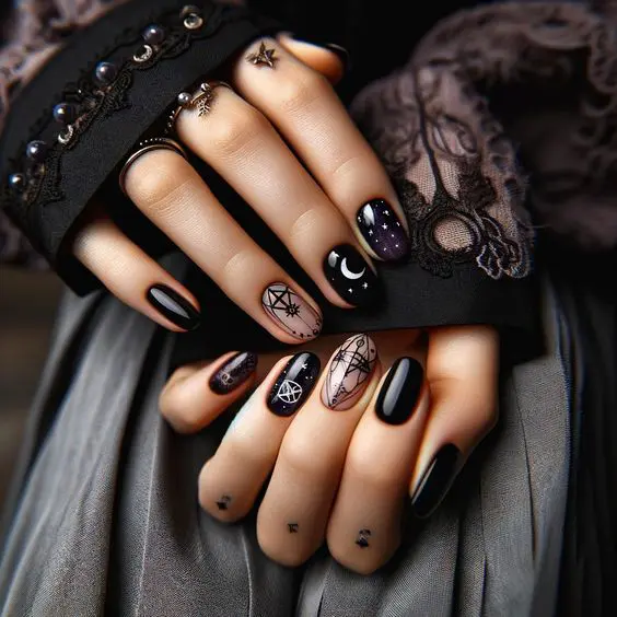 Witchy nails - Halloween Nail Designs