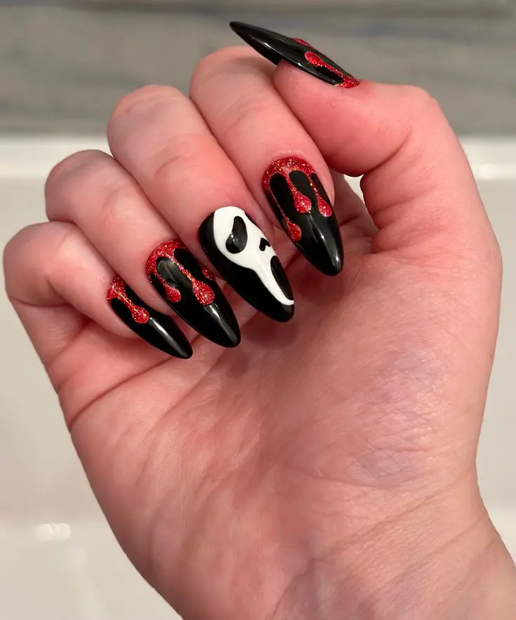 zombie nails- Halloween Nail Designs