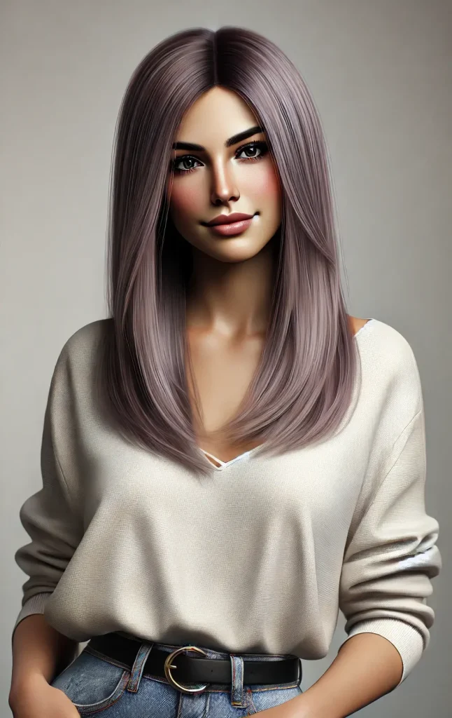 Winter Hair Color Trends 2024 -Smoky Lilac