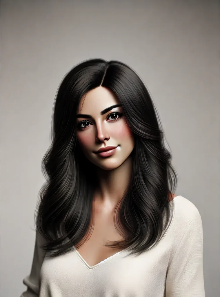 Winter Hair Color Trends 2024 - soft black