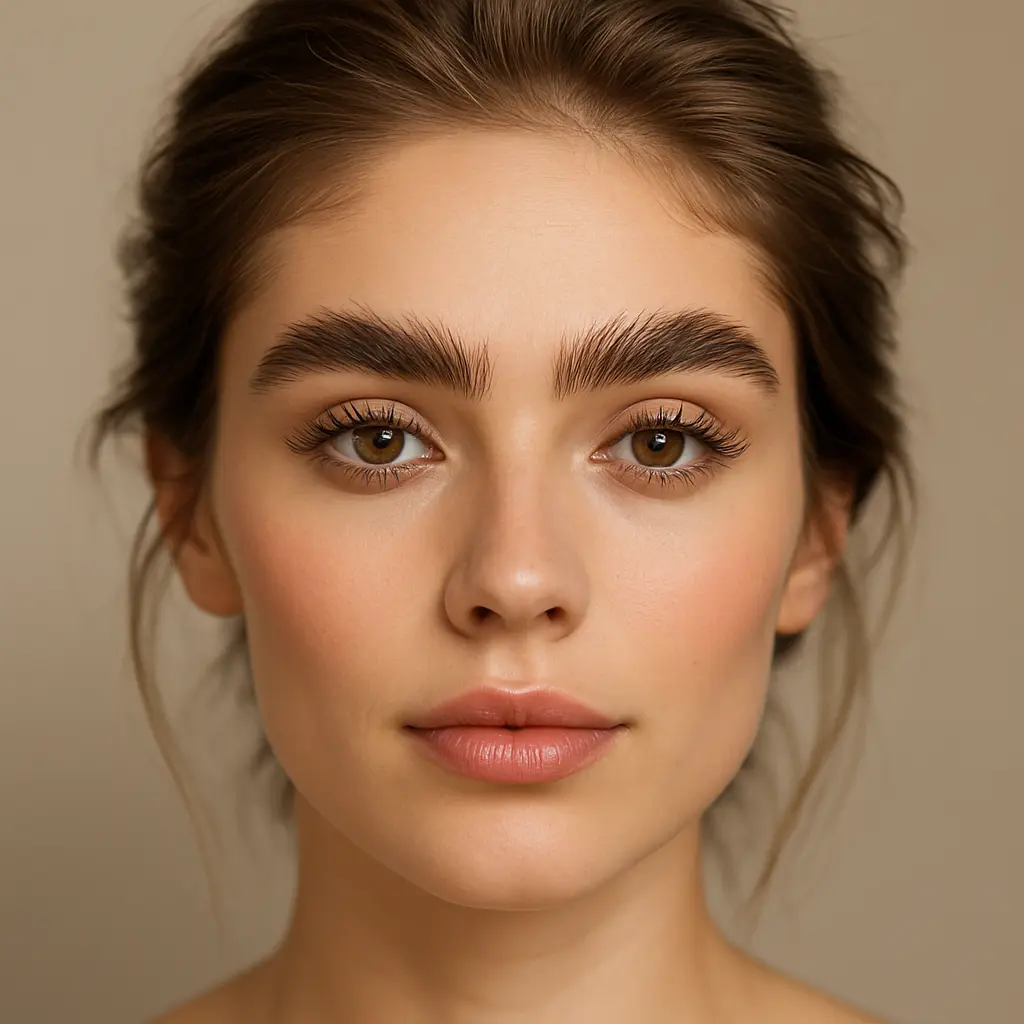 Feathered eyebrows 2025 brushed upward with airy, soft definition
